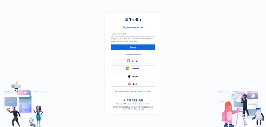 إنشاء حساب على أطلاسيان Atlassian